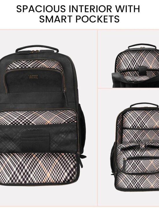 Premium Vintage Leather Laptop Backpack for Professionals main image 4